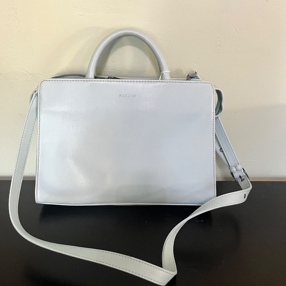 Light Blue Purse with Handles and Cross Body Strap - Picture 3 of 3